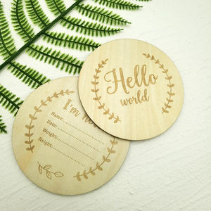 Cartes de one piece World en bois découpé au Laser, pièces, originales, personnalisées, rondes, disques allemandes, nouveau-né - Product Image 4