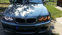 Anneaux halo LED bicolores blanc/jaune, éclairage en coton, 7 RGB 2D, kit de phares LED SMD Angel Eyes pour Lexus ES300 2002, pour BMW E46