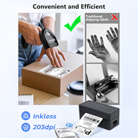 Imprimante d'étiquettes thermiques Yokoscan 4'' 4x6 pouces 100 mm / USB, résolution 203 DPI, pour bordereaux d'expédition et usage bureautique, en stock