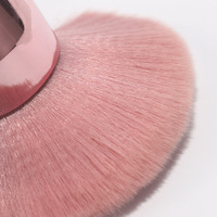 Kfeier YC 18 Pilzförmiger Make-up-Pinsel, tragbar, synthetisches Haar, Kunststoffgriff, abgewinkelter Blush-Pinsel, flacher Kabuki-Gesichtspinsel