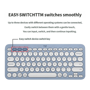 <span class=keywords><strong>Tastiera</strong></span> <span class=keywords><strong>Bluetooth</strong></span> <span class=keywords><strong>Wireless</strong></span> Logitech Stylish Series PEBBLE KEYS 2 K390, Ultra-Sottile e Portatile, Nuova Versione Migliorata, 79 Tasti - Product Image 6