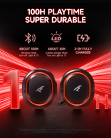 Écouteurs sans fil de studio Picun G2 de qualité supérieure à faible latence, casque de jeu personnalisé avec connecteur stéréo plaqué or, câble de 2,0 m, excellent