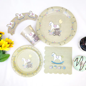 Assiettes en papier jetables Bio Princess de 9 pouces pour garçons et filles, assiettes en papier écologiques, fournitures de fête pour anniversaire, camping, fête - Product Image 6