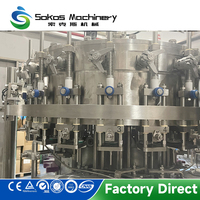Ligne complète de remplissage de boissons gazeuses Sokos, machine de remplissage CSD pour la production de boissons gazeuses en bouteille PET