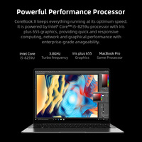 Ordinateur portable Plus CHUWI CoreBook X 14 pouces, écran 2K, processeur Intel Core i5-8259U, carte graphique Iris Plus 655, 8 Go de RAM, 512 Go de SSD, Windows 10