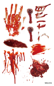 Ужасный большой рот на заказ, шрам на лицо, паук и тыква, макияж, жуткая вечеринка, татуировка, наклейка, Хэллоуин, временная татуировка - Product Image 5