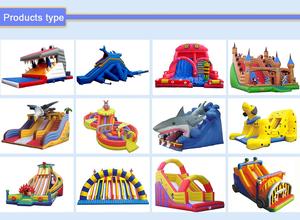 Commercial extérieur enfants adultes fête sautant château plein d'entrain toboggan toboggan Gonflable toboggan gonflable toboggan tropical - Product Image 5
