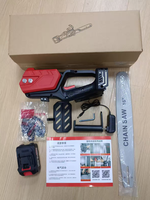 Scie à chaîne électrique sans fil 21V 1000W au lithium-ion, 12/16 pouces, conception sans balais, boîtier renforcé en acier robuste, pour le travail du bois et le bricolage