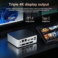 AI Mini Ofis Bilgisayarı Ultra 5 135U Ultra 7 155U HD DP Win11 Çift Lan Mini PC İşletmeler ve Ticari Projeler için Wifi 4G