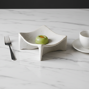Plato Cuadrado de Cerámica Estilo Japonés, de Lujo Ligero, Retro y Creativo, para Aperitivos y Postres, para Restaurante, No Tóxico y Duradero - Product Image 5