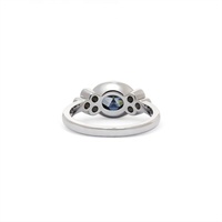 Bague en diamant Moissanite ovale de couleur bleue 3ct en argent sterling 925 Bijoux fantaisie en Moissanite