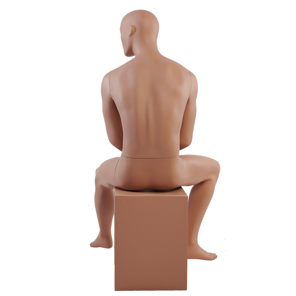 2021新款时尚批发价格玻璃纤维全身逼真的假人坐男模特