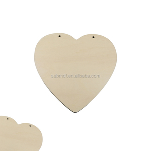 Sublimazione incompiuta in legno di casa ufficio decorazione di nozze eco-friendly compensato in bianco cuore consegna decorazione fai da te artigianato in legno - Product Image 2