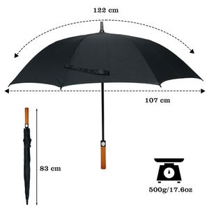 Parapluie de golf automatique ventilé sur mesure avec logo personnalisé, double couche, coupe-vent et imperméable, vente en gros - Product Image 2