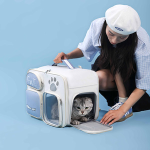 YBtco <b>Pet</b> Cat <b>Carrier</b> Backpack Portable Breathable Large Capacity Space Capsule Style For Cats - Product Image 2