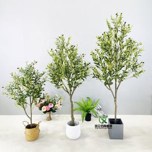 Arbre d'<span class=keywords><strong>olivier</strong></span> artificiel en tissu léger de style nordique Xinli, 6 pieds, plante de simulation avec <span class=keywords><strong>pot</strong></span> - Product Image 1