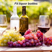 Verseur de bouteille de liqueur, verseur de vin à bec droit en acier inoxydable à débit libre avec bouchon anti-poussière, distributeur de spiritueux pour huile d'olive