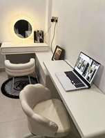 Coiffeuse tout-en-un personnalisée, bureau d'ordinateur, coiffeuse minimaliste pour chambre, armoire de rangement d'angle, coiffeuse de chevet 2-en-1