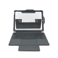 Clavier filaire USB-C robuste et étanche Ebits en TPU pour iPad 10,9 pouces/11 pouces/11e génération 2025 avec pavé tactile programmable et support de poignet