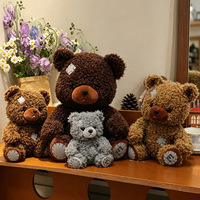 Adorable Ours en Peluche Vintage avec Patch, Jouet en Peluche, Poupée en Coton PP, 31-50cm, pour Vente en Gros, Boutiques de Cadeaux, Importateurs