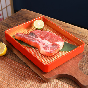 Plateau de barbecue coréen style rétro, assiette carrée multi-usage, idéale pour les collations, les sushis, les desserts, les restaurants, le hot pot - Product Image 2
