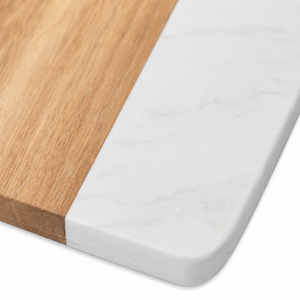 Planche à charcuterie en bois d'acacia avec gravure laser personnalisée et marbre pour les magasins de fromages, les brunchs, les cafés et les stylistes culinaires - Product Image 3
