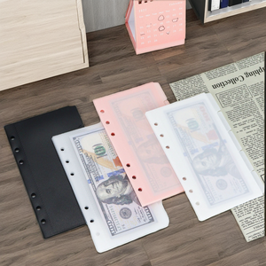 A6 Orçamento Organizador Carteira PP Material Plástico Binder Pocket <span class=keywords><strong>6</strong></span> Tabs Fosco Caixa Envelopes Pasta Saco Divisores De Folha A4 - Product Image 2