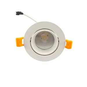 Lampu plafon LED komersial 15w aluminium antisilau, lampu sorot Led terpasang tersembunyi