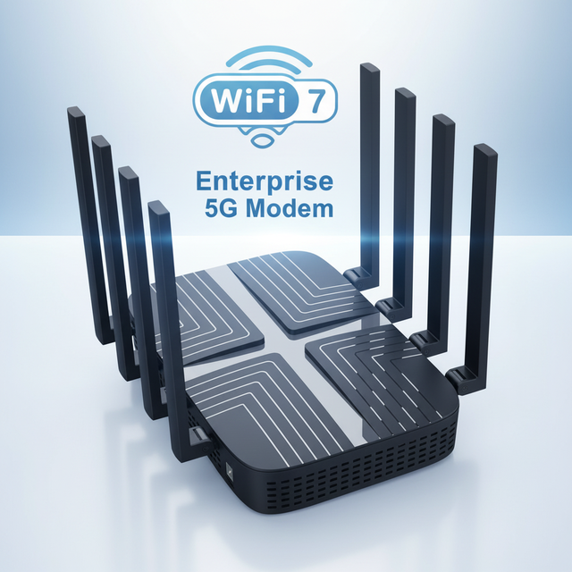 Enterprise Routers 5G Modem Wifi 7 Tri-Band OpenWRT Wireless Wi-Fi Router with SIM Card Slot