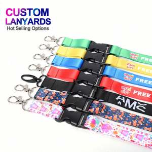 Wholesale Cheap Customised Personalized Logo Silk Screen Printing Keyring Airline Aviation Neck Strap Lanyard - Product Image 3