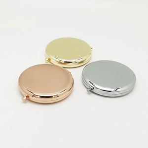 Personalized Rose Gold <b>Make</b> up Mirror Bridesmaid Wedding Guest Gift Round Metal Pocket Makeup Mirror Holiday Mother's Day - Product Image 3