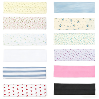Bandeau de sport pour femme en tissu satiné élastique à imprimé cœurs multicolores, style européen-américain, absorbant la transpiration, pour le yoga et la course à pied
