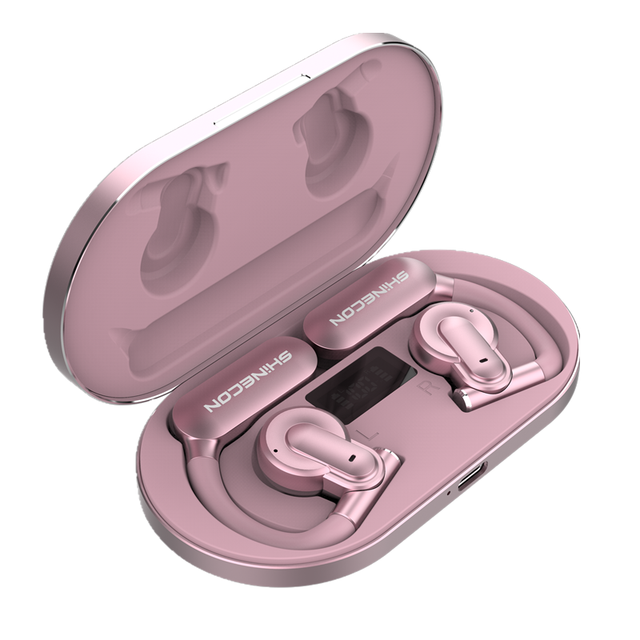 2024 Latest 3D Surround Sound Open Ear OWS Headphones with ENC Noise Reduction 14hrs Playtime Air Conduction Headphones
