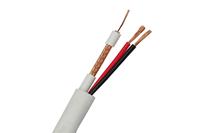 Cable de cámara CCTV 75Ohm Cable de alimentación de acero de cobre Cable coaxial combinado con cable de alimentación Rg6 RG59 con 2DC