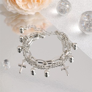 पुरुषों महिलाओं के व्यक्तिगत पंक डिजाइन फैशन आकर्षण कंगन हाथ गहने भालू सिक्का जेसस राहत धातु जेसस आकर्षण कंगन - Product Image 2