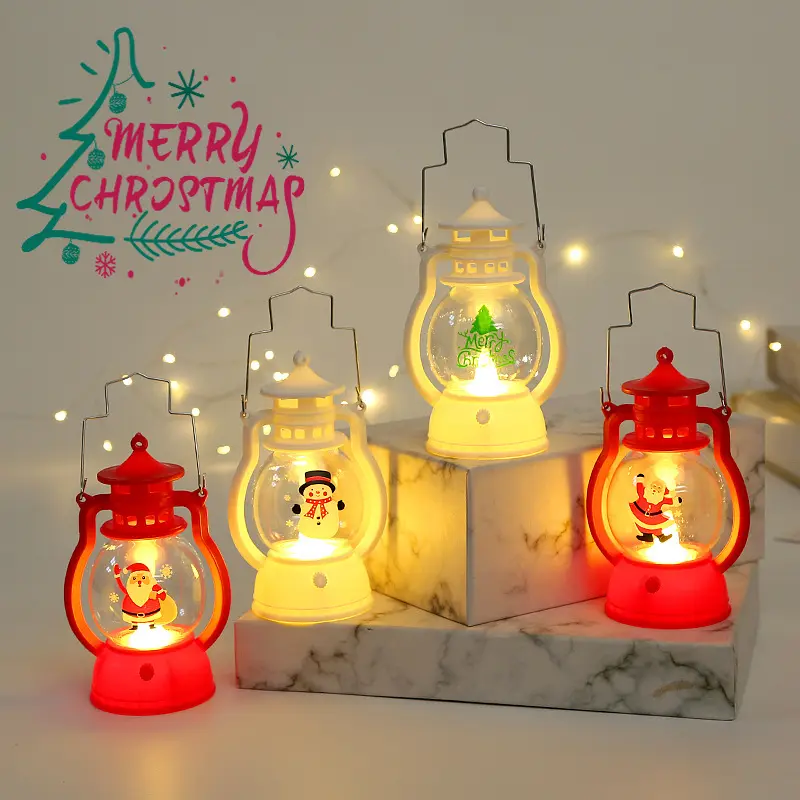 Lámparas luminosas de Feliz Navidad para niños, juguetes de decoración de lámpara de Navidad, venta al por mayor