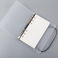 Carpeta de Anillas Transparente Esmerilada de PP, 6 Anillas, A5, A6, A7, Hojas Sueltas, para Regalo, Cuaderno, Carpeta de Archivos, para Negocios