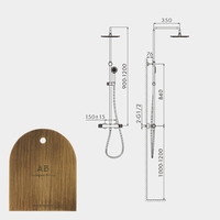 Mitigeur de douche thermostatique à levier unique avec douche pluie