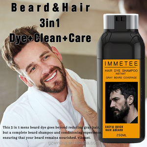 IMMETEE <span class=keywords><strong>Champú</strong></span> Tinte Instantáneo para el Cabello de 250ml, Cobertura de Barba Gris para Hombres, <span class=keywords><strong>Champú</strong></span> Colorante Herbal Sin Amoniaco, Marca Privada - Product Image 5