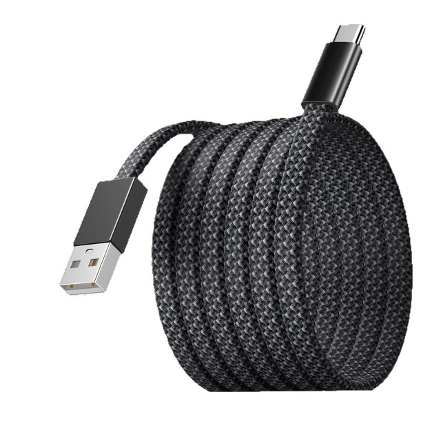 Type-C/USB-A Braided Flat Wire Data Cable for Super Fast Charging for Mobile Phones