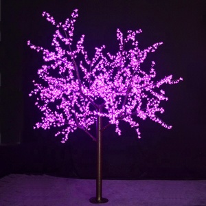 Vente directe usine Longteng – Ornements de Noël en résine rouge pour jardin extérieur, <span class=keywords><strong>cerisier</strong></span> artificiel lumineux à <span class=keywords><strong>LED</strong></span> IP65 de 1,8 m - Product Image 1