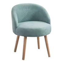 Fauteuil d'appoint moderne avec pieds en bois massif, siège individuel de détente pour salon, décoration intérieure, fauteuil confortable, mobilier de salon