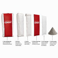 Sac à ciment en papier kraft multi-parois imperméable avec doublure en plastique