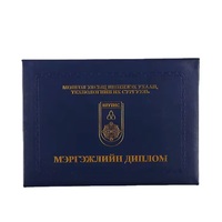 Feuille d'or gaufré en cuir PU cadeau couverture de diplôme dossier de dossier école Graduation rembourré certificat titulaire