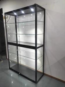 Shop Interior Display Furniture Glass Cabinet with LED Light Adjustable Glass <strong>Shelves</strong> for Retail Clothing Accessories Cosmetics - Product Image 4