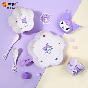 Kuromi Childrens Dinner Tray Melamine 3 Compartment Baby Feeding Plate For Infants And Toddlers - Product Image 4