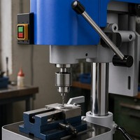Machine à percer sur banc |   Perceuse à colonne robuste avec colonne chromée, étau à réglage rapide et dispositifs de sécurité pour atelier métallique