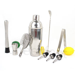 Ensemble de shakers à cocktails et d'outils de <span class=keywords><strong>bar</strong></span> à faible MOQ, ensemble d'outils de <span class=keywords><strong>bar</strong></span> et kit de barman en acier inoxydable, ensemble de shakers à cocktails - Product Image 4