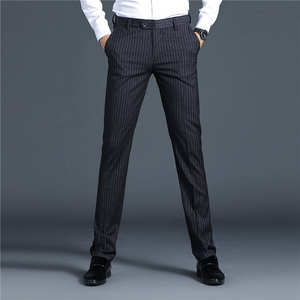 Pantalon à la mode personnalisé pantalon droit à rayures sans ballonnement costume <span class=keywords><strong>tailleur</strong></span> robe de soirée d'affaires <span class=keywords><strong>pour</strong></span> <span class=keywords><strong>hommes</strong></span> - Product Image 6