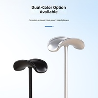 Support pour casque audio supra-auriculaire en alliage d'aluminium, organisateur de bureau et présentoir sécurisé antidérapant noir argenté